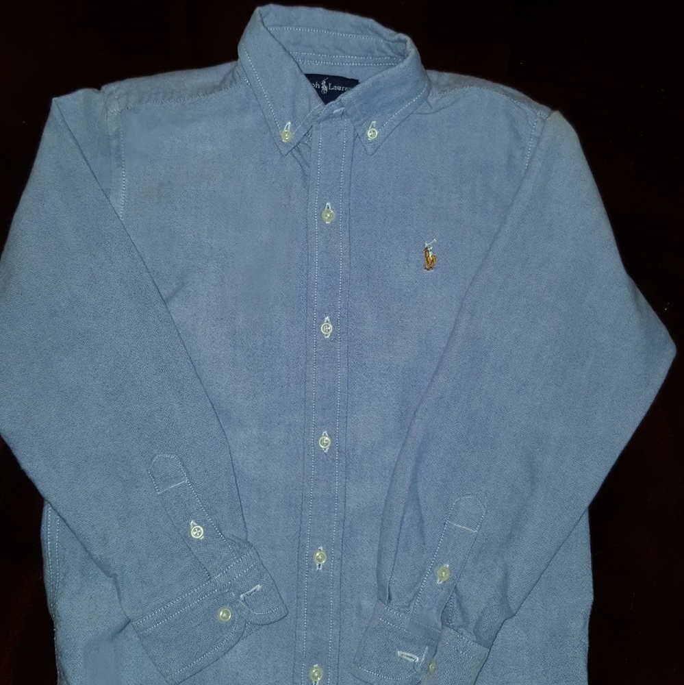 Ralph Lauren Polo size 7 blue Oxford shirt